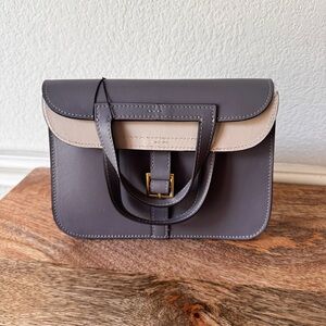 Gray Verso Mini 22 Foldover Convertible Crossbody Halzan Saddle Bag S2